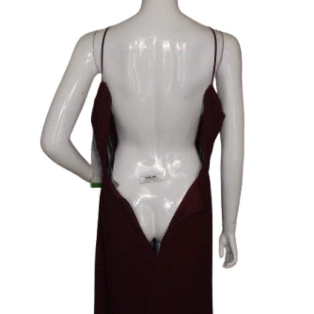 new BILL LEVKOFF Maxi Dress/Gown, 12, SAMPLE, Burgundy, Lace Neckline, Halter - Picture 7 of 15